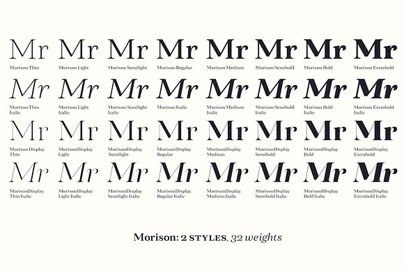 Morison Display & Serif in Serif Fonts - product preview 4