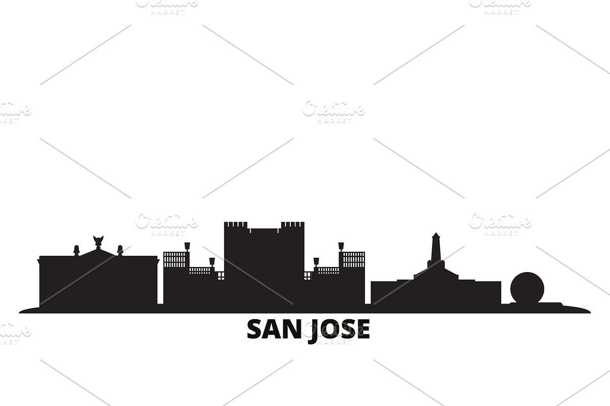 Costa Rica, San Jose city skyline in Illustrations - product preview 8