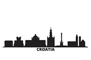Croatia city skyline isolated vector