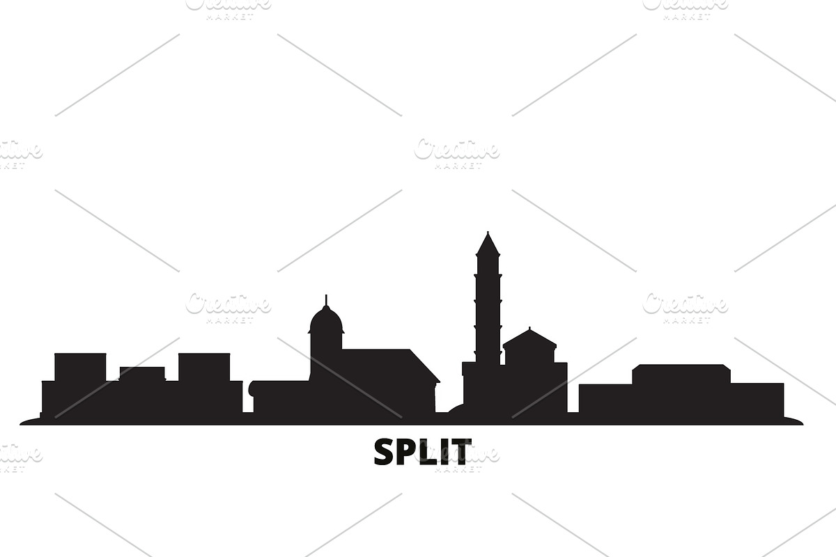 Croatia, Split city skyline isolated in Illustrations - product preview 8