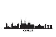 Cyprus city skyline isolated vector