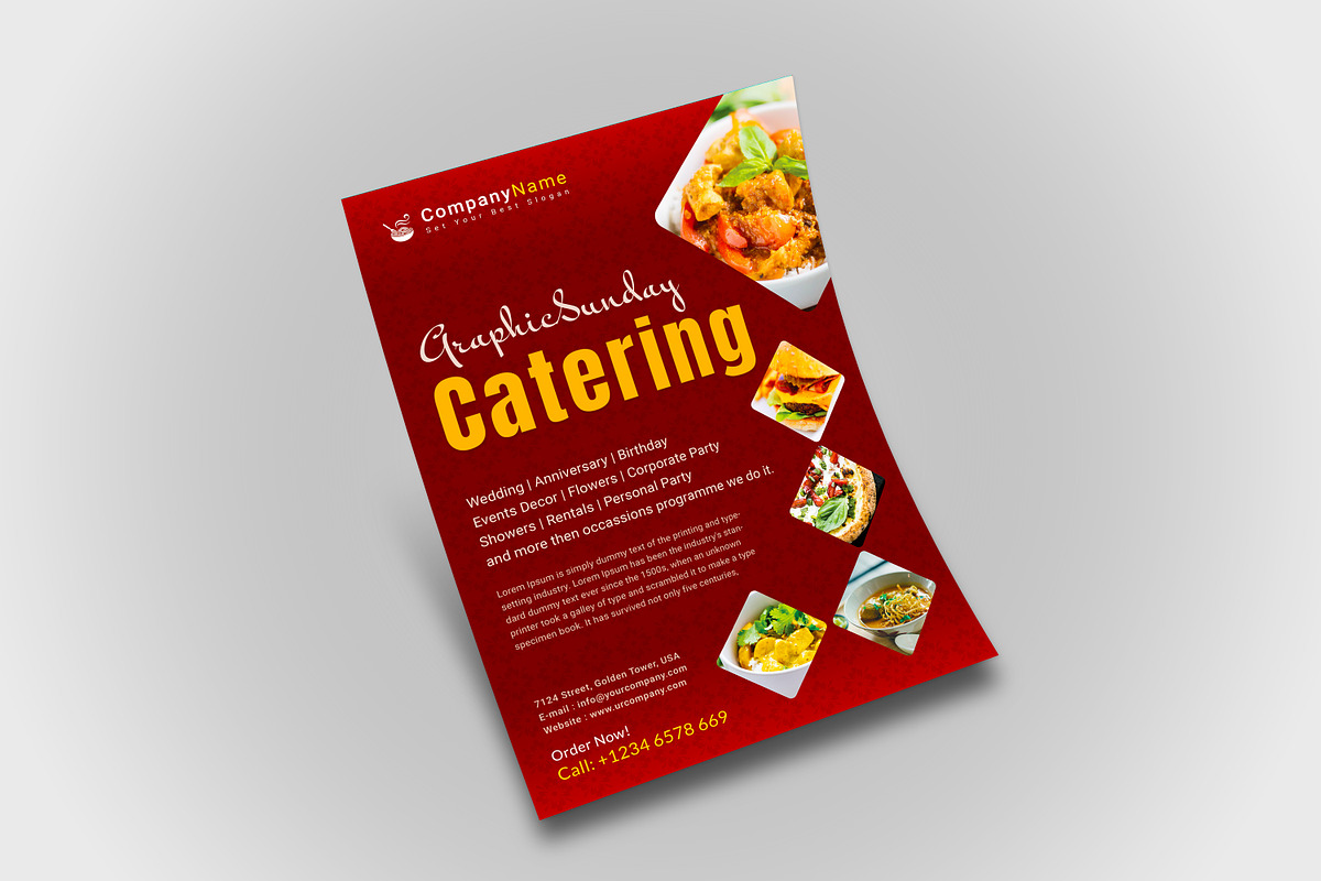 Catering Service Flyer in Flyer Templates - product preview 8