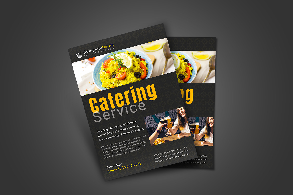 Catering Service Flyer in Flyer Templates - product preview 8