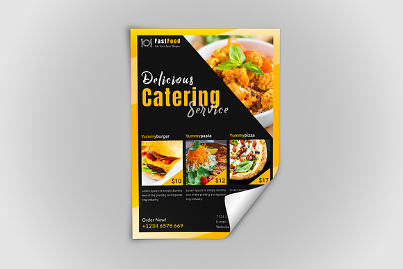 Catering Service Flyer in Flyer Templates - product preview 1