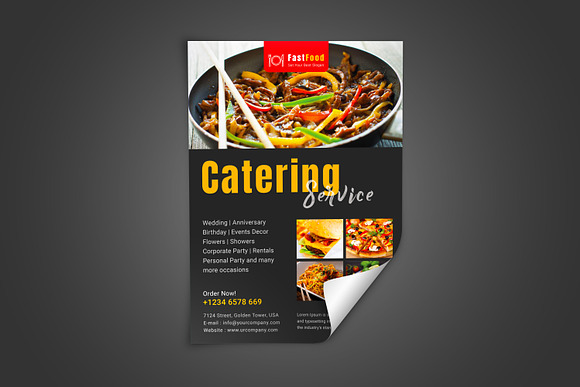 Catering Service Flyer in Flyer Templates - product preview 2