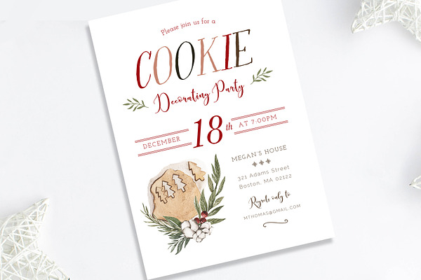 Cookie Decorating Party Invite