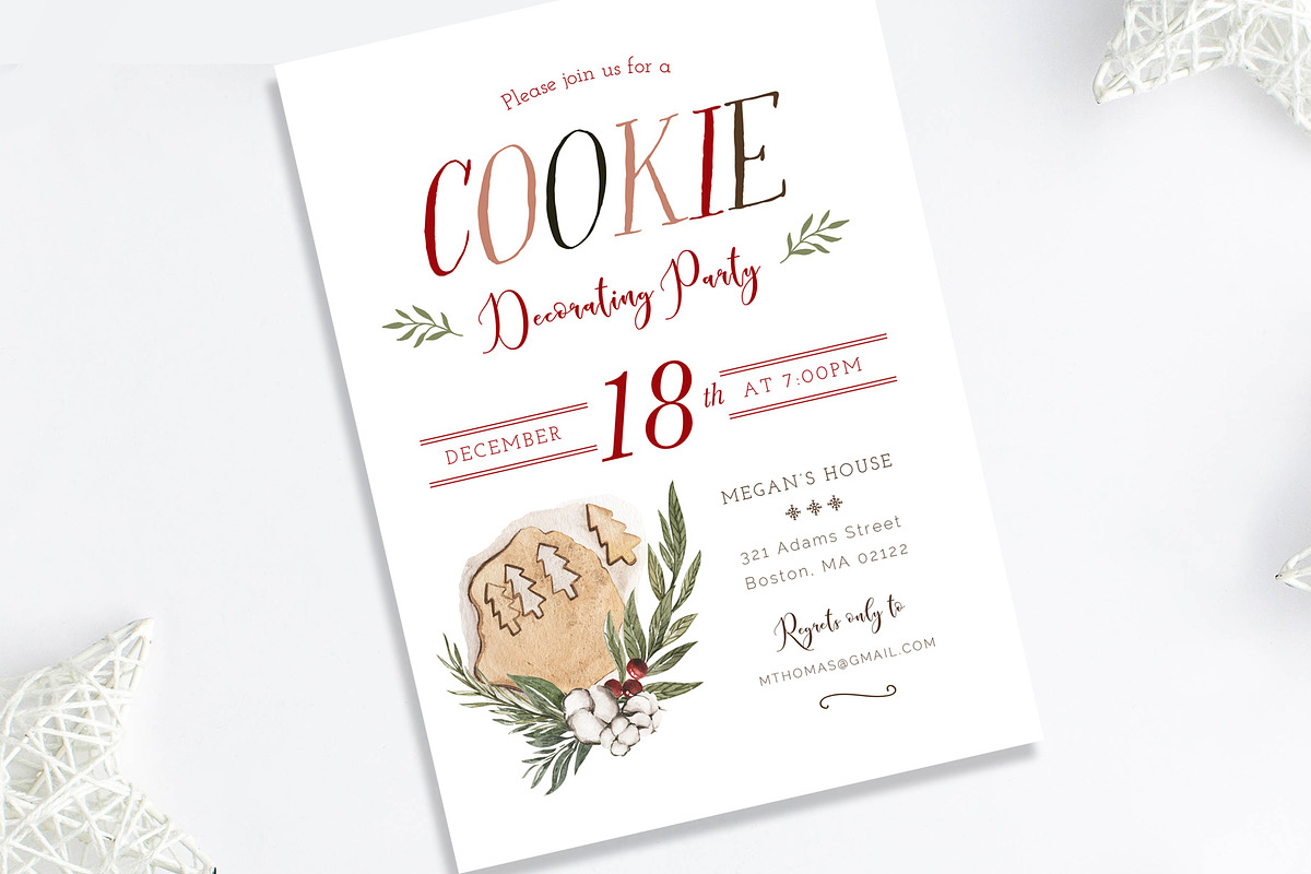 Cookie Decorating Party Invite in Stationery Templates - product preview 8