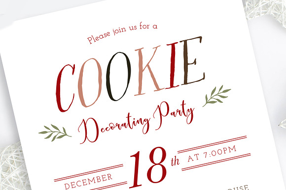 Cookie Decorating Party Invite in Stationery Templates - product preview 1