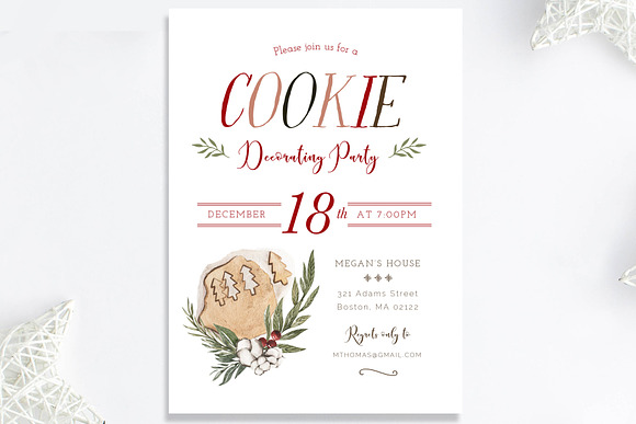 Cookie Decorating Party Invite in Stationery Templates - product preview 2