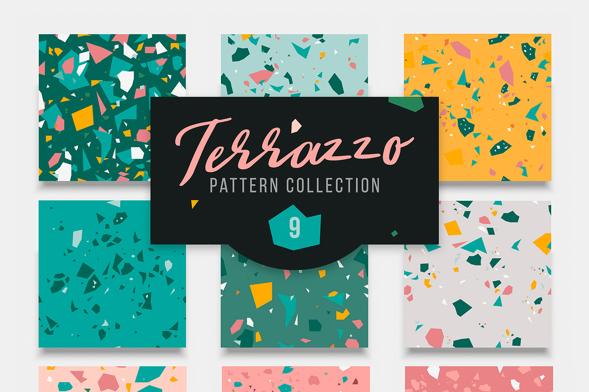 Terrazzo 9 Seamless Patterns Set in Patterns - product preview 8