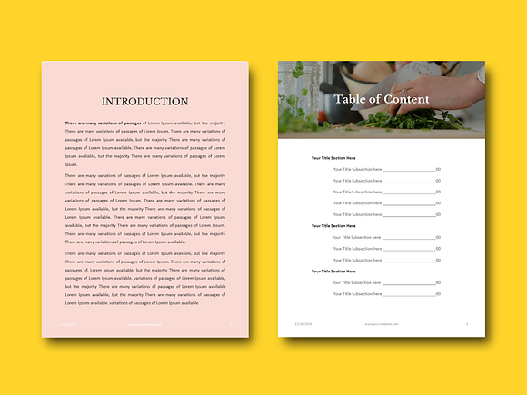 Minimal Recipe Book Template Keynote in Brochure Templates - product preview 2