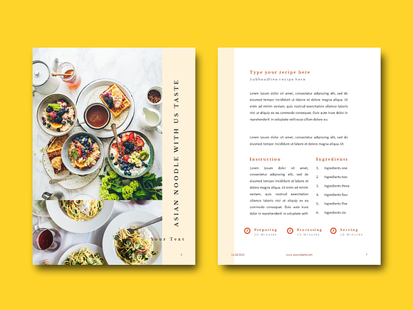 Minimal Recipe Book Template Keynote in Brochure Templates - product preview 4