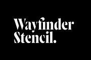 Wayfinder Stencil CF artistic serif