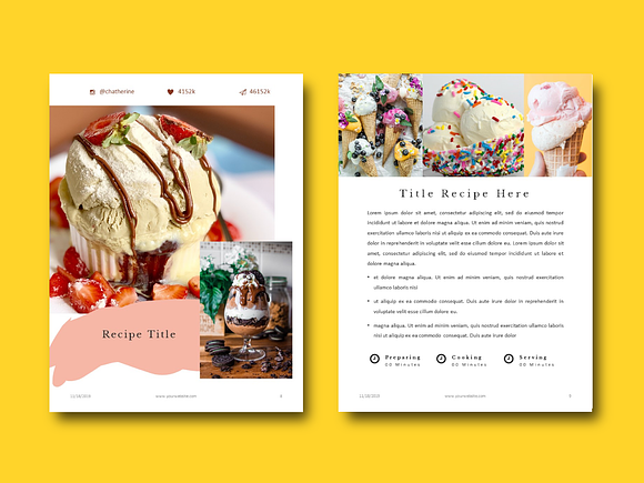 Minimal Recipe Book Template Keynote in Brochure Templates - product preview 5