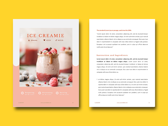 Minimal Recipe Book Template Keynote in Brochure Templates - product preview 6