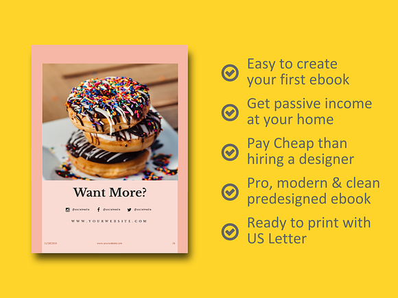 Minimal Recipe Book Template Keynote in Brochure Templates - product preview 7