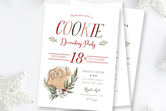 Cookie Decorating Party Invite in Stationery Templates - product preview 3