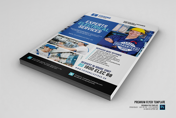 Electrician and Electrical Flyer in Flyer Templates - product preview 1