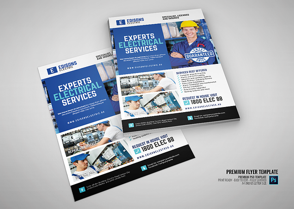 Electrician and Electrical Flyer in Flyer Templates - product preview 2