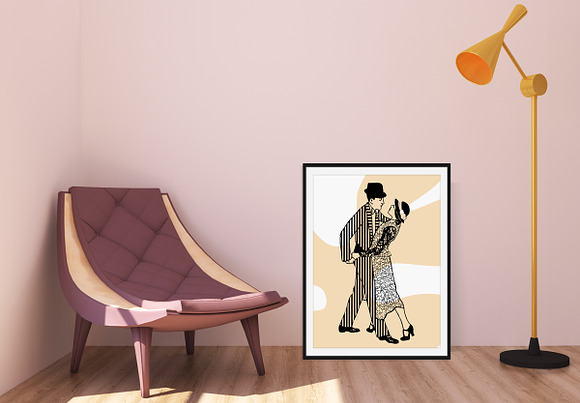 Gatsby Style Jazz Couples AI EPS PNG in Illustrations - product preview 7