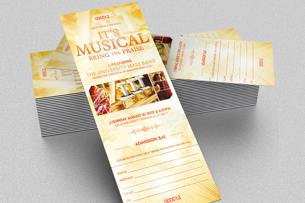 Musical Concert Ticket Template