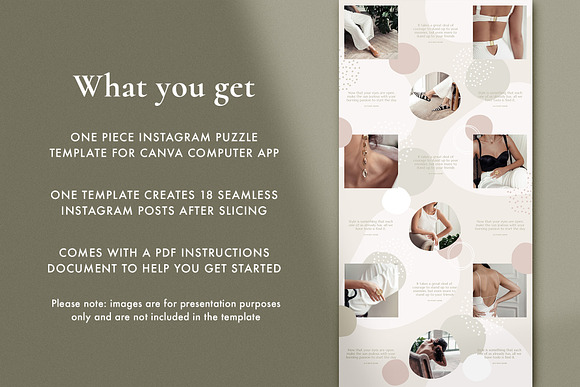 Octavia Instagram puzzle | CANVA in Instagram Templates - product preview 1