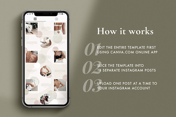 Octavia Instagram puzzle | CANVA in Instagram Templates - product preview 3