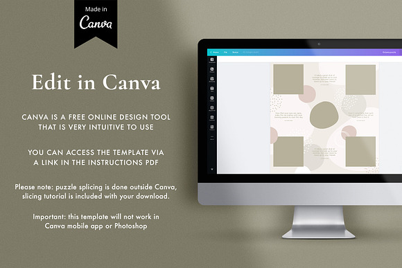 Octavia Instagram puzzle | CANVA in Instagram Templates - product preview 9