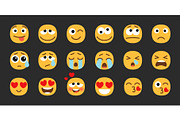 Emoji smily set