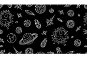 Space doodle pattern