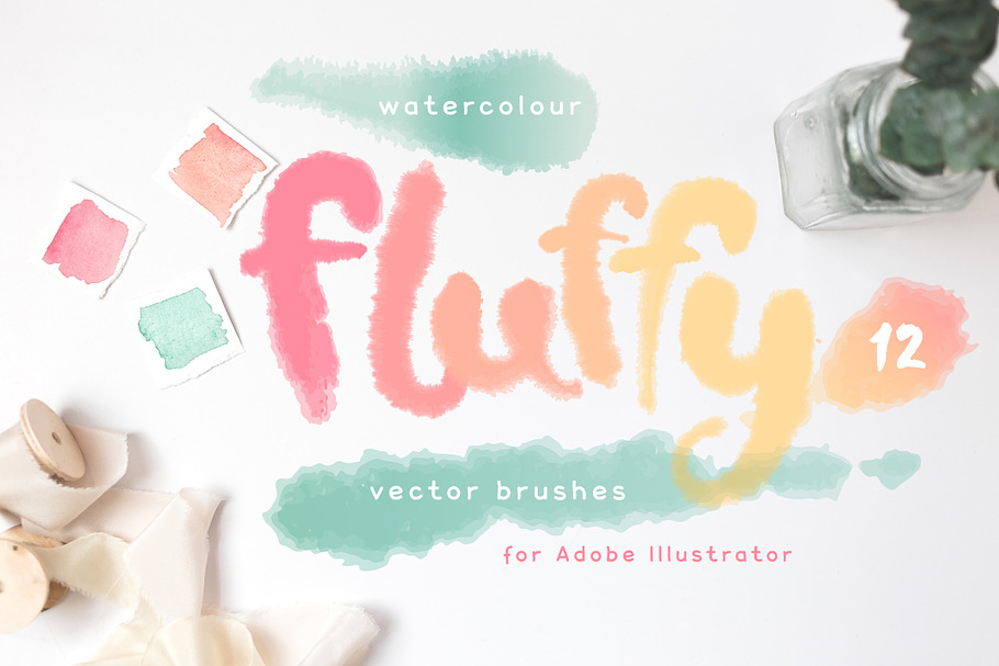 Fluffy Brushes for Illustrator in Photoshop Brushes - product preview 8