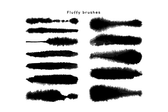 Fluffy Brushes for Illustrator in Photoshop Brushes - product preview 6