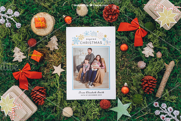 Photo Christmas Card in Postcard Templates - product preview 2