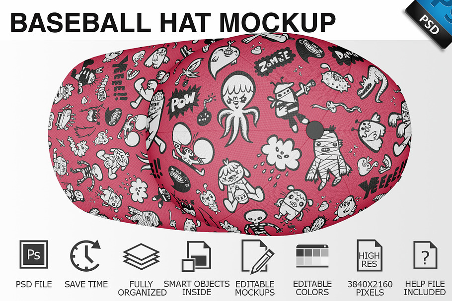Baseball Hat Mockup 07 in Product Mockups - product preview 8