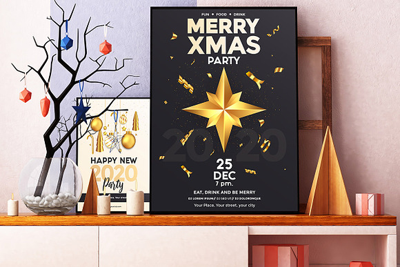 Christmas and Happy New Year flyers in Flyer Templates - product preview 4