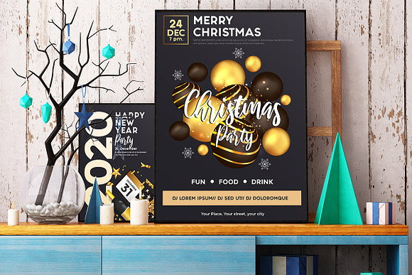 Christmas and Happy New Year flyers in Flyer Templates - product preview 5