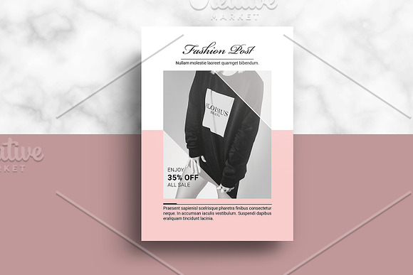 Fashion Postcard Flyer V1113 in Flyer Templates - product preview 2