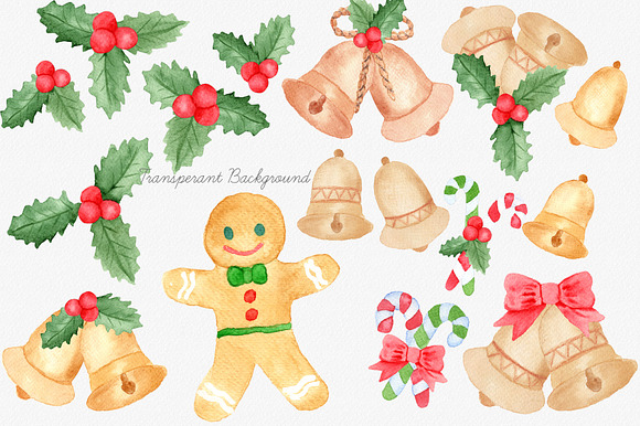 Christmas Watercolor Bundle in Illustrations - product preview 1