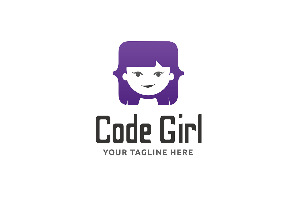 Code Girl Logo in Logo Templates - product preview 8