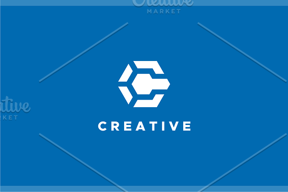 Hexagon C Logo in Logo Templates - product preview 1