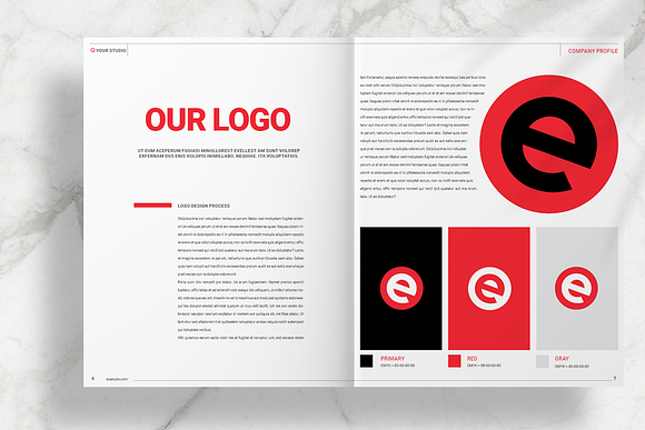 Red and Black Company Profile Layout in Brochure Templates - product preview 3
