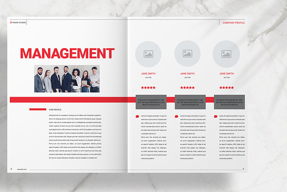 Red and Black Company Profile Layout in Brochure Templates - product preview 4