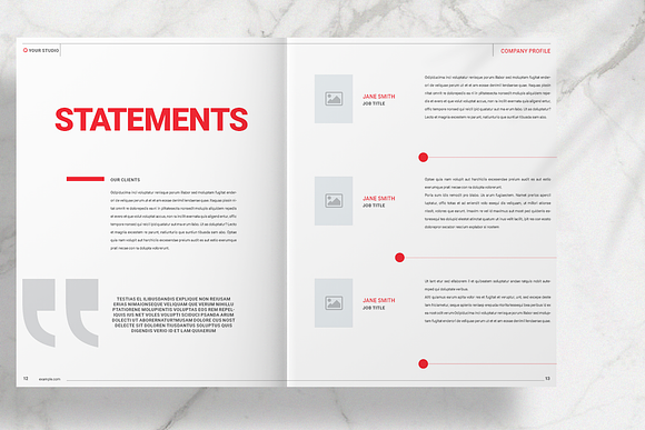 Red and Black Company Profile Layout in Brochure Templates - product preview 6