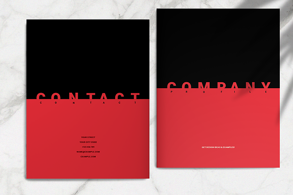 Red and Black Company Profile Layout in Brochure Templates - product preview 7