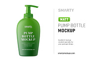 Matt pump bottle mockup