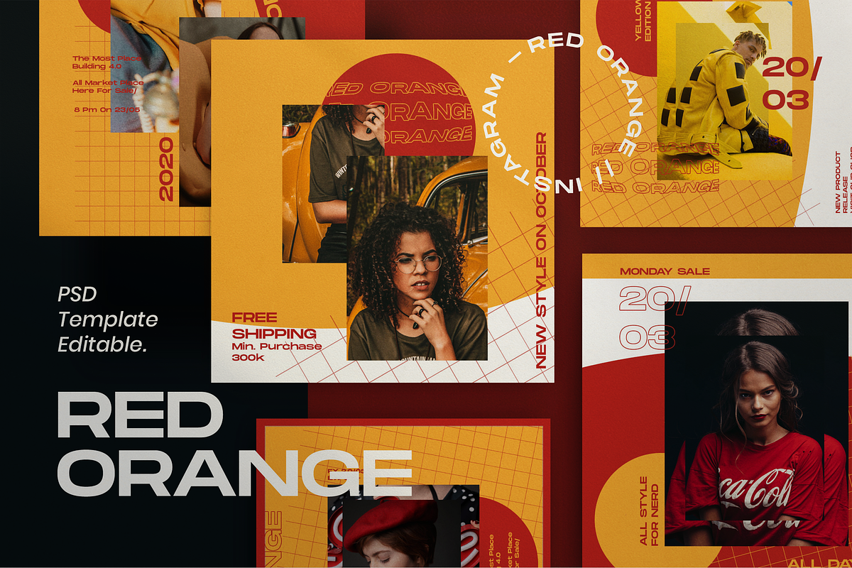 Red Orange - Social Media Template in Instagram Templates - product preview 8