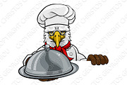 Eagle Chef Mascot Sign Cartoon