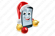 Mobile Cell Phone Christmas Mascot