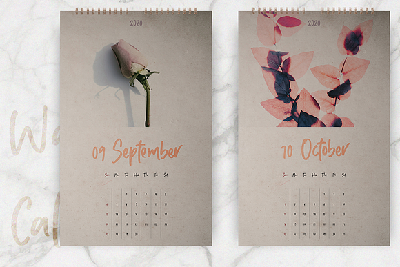 Wall Calendar 2020 Layout in Stationery Templates - product preview 5