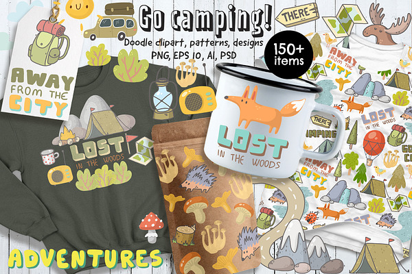 Camping clipart bundle